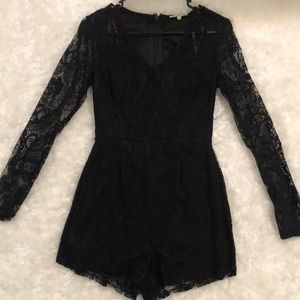 Black lace romper
